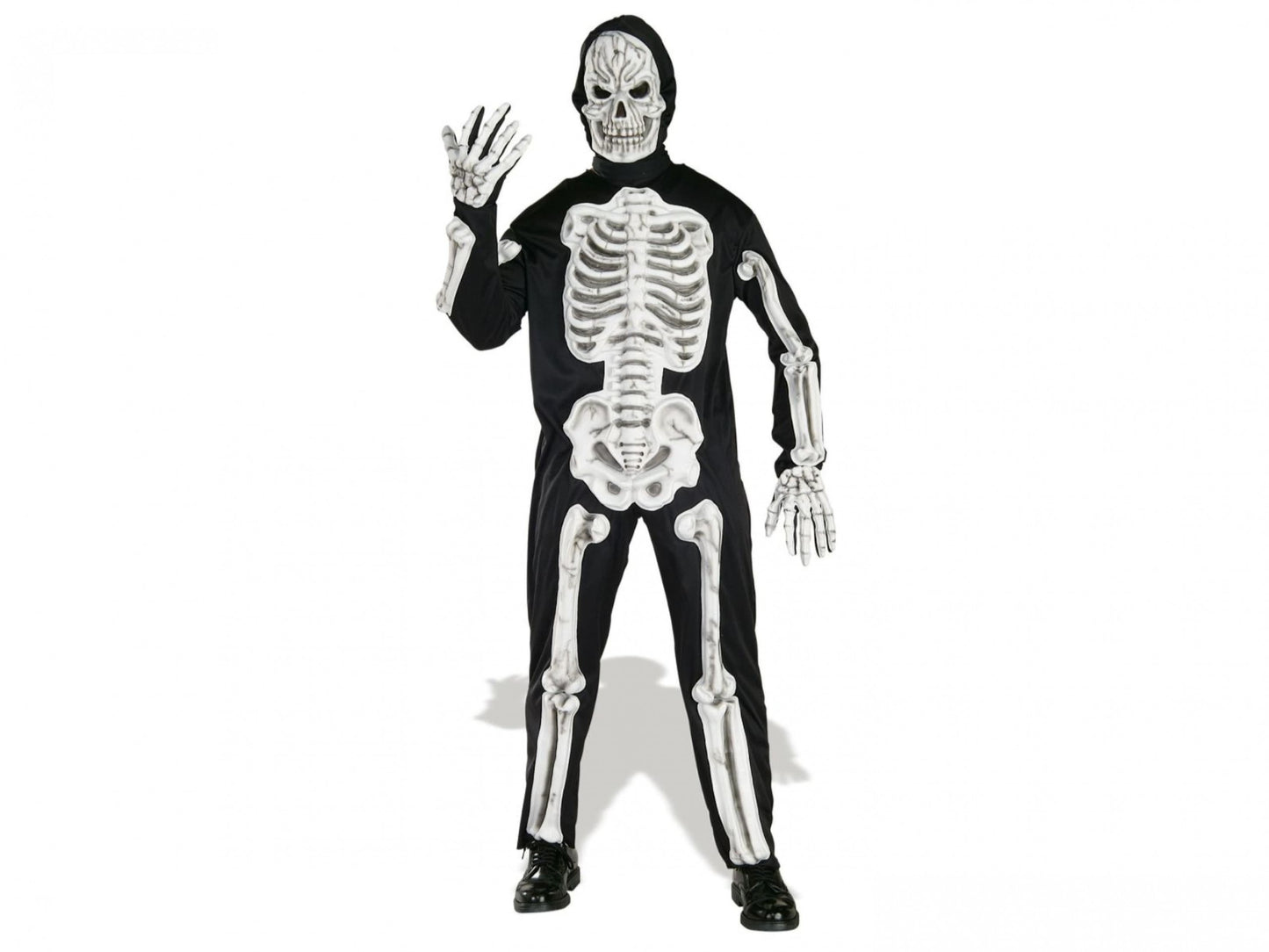 Molded Bones Adult Skeleton Costume-Standard