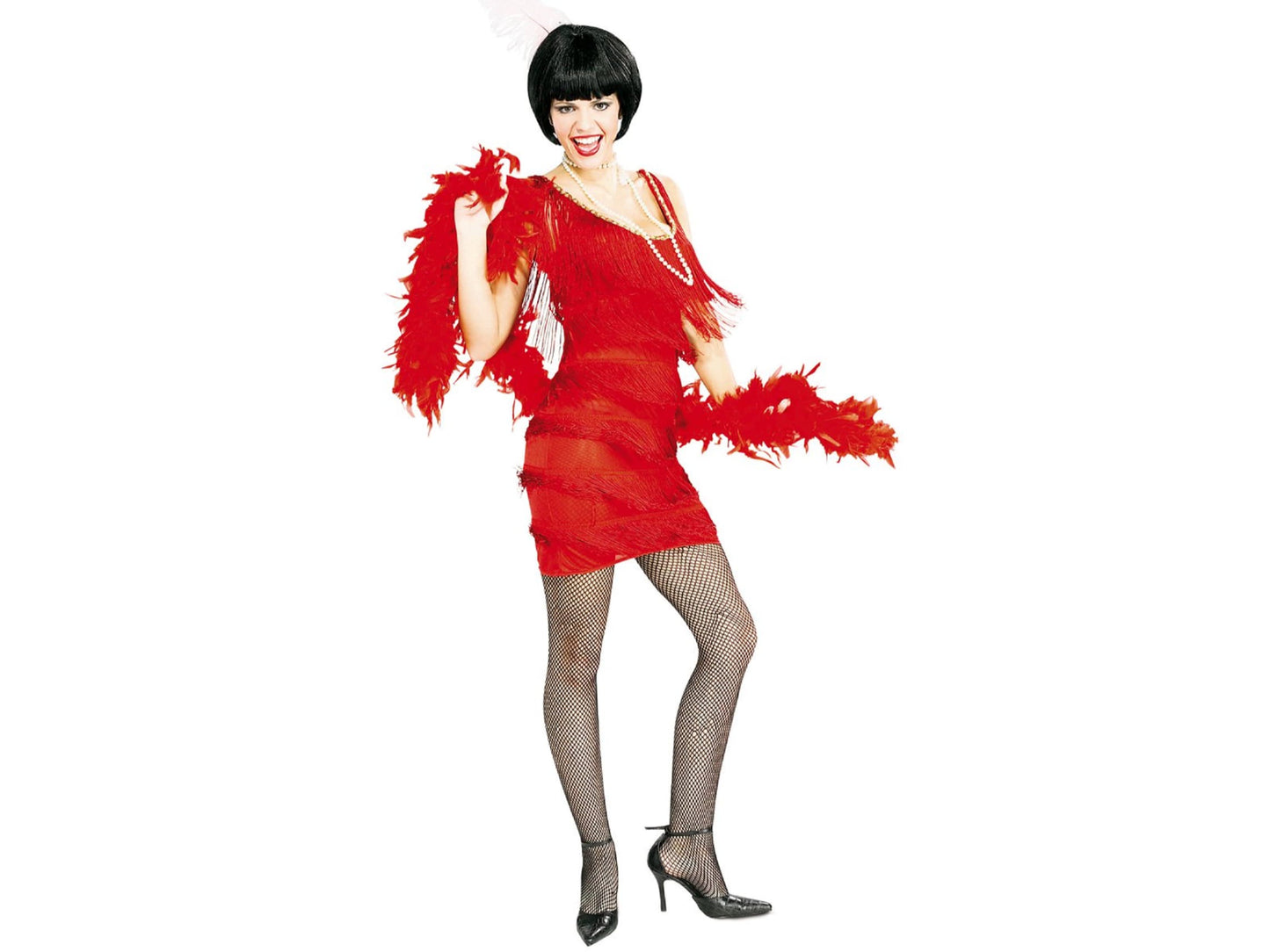 Roarin' Red Flapper Dress-Medium