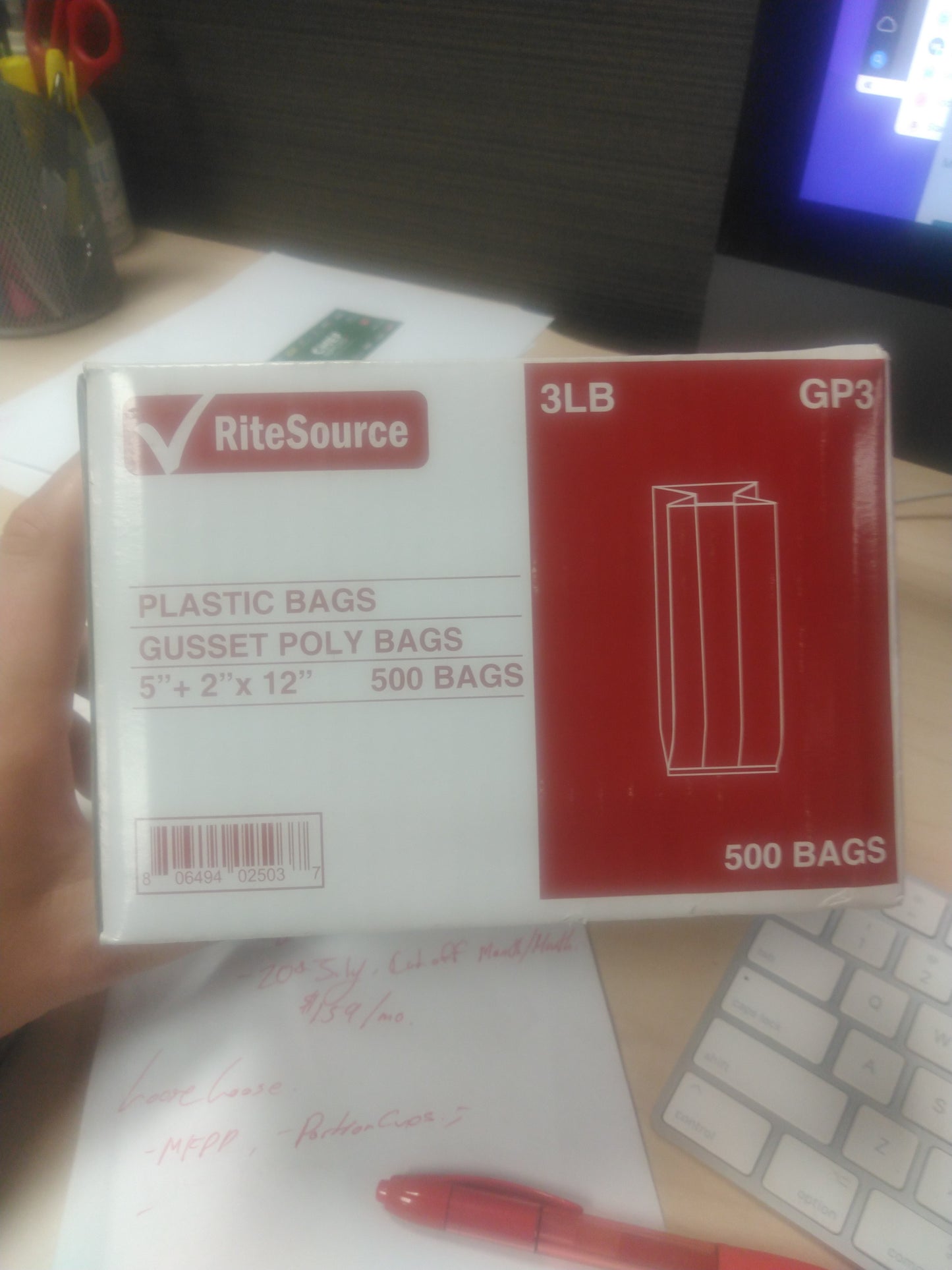 Ritesource GP3 Gusset Poly Bags (3LB)