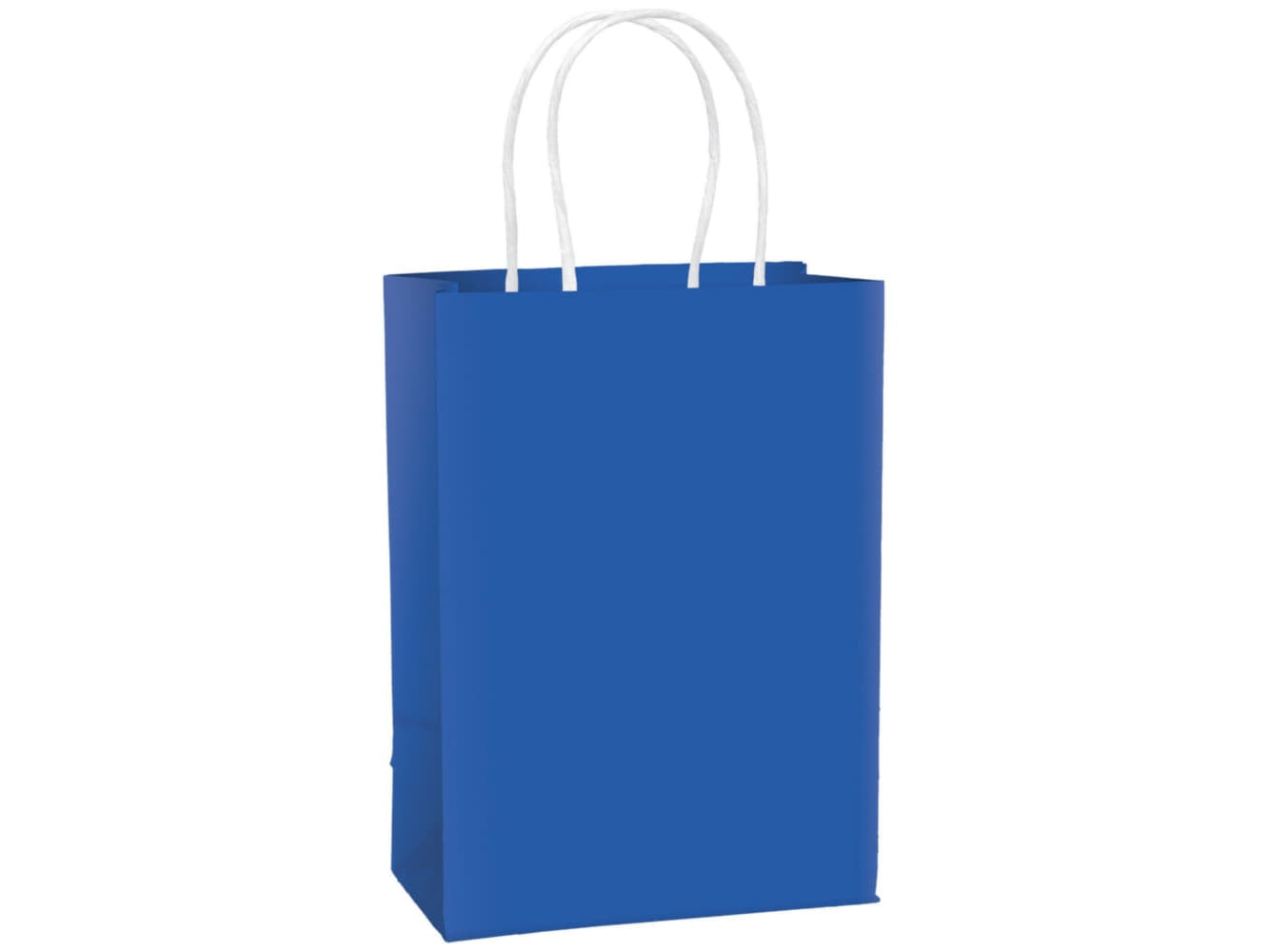Solid Kraft Medium Royal Blue Bag, 9 1/4"H X 7 7/8"W X 4 1/4"D