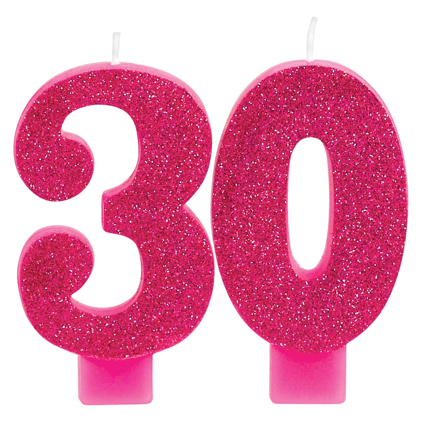 Pink And Gold Milestone 30 Numeral Candles