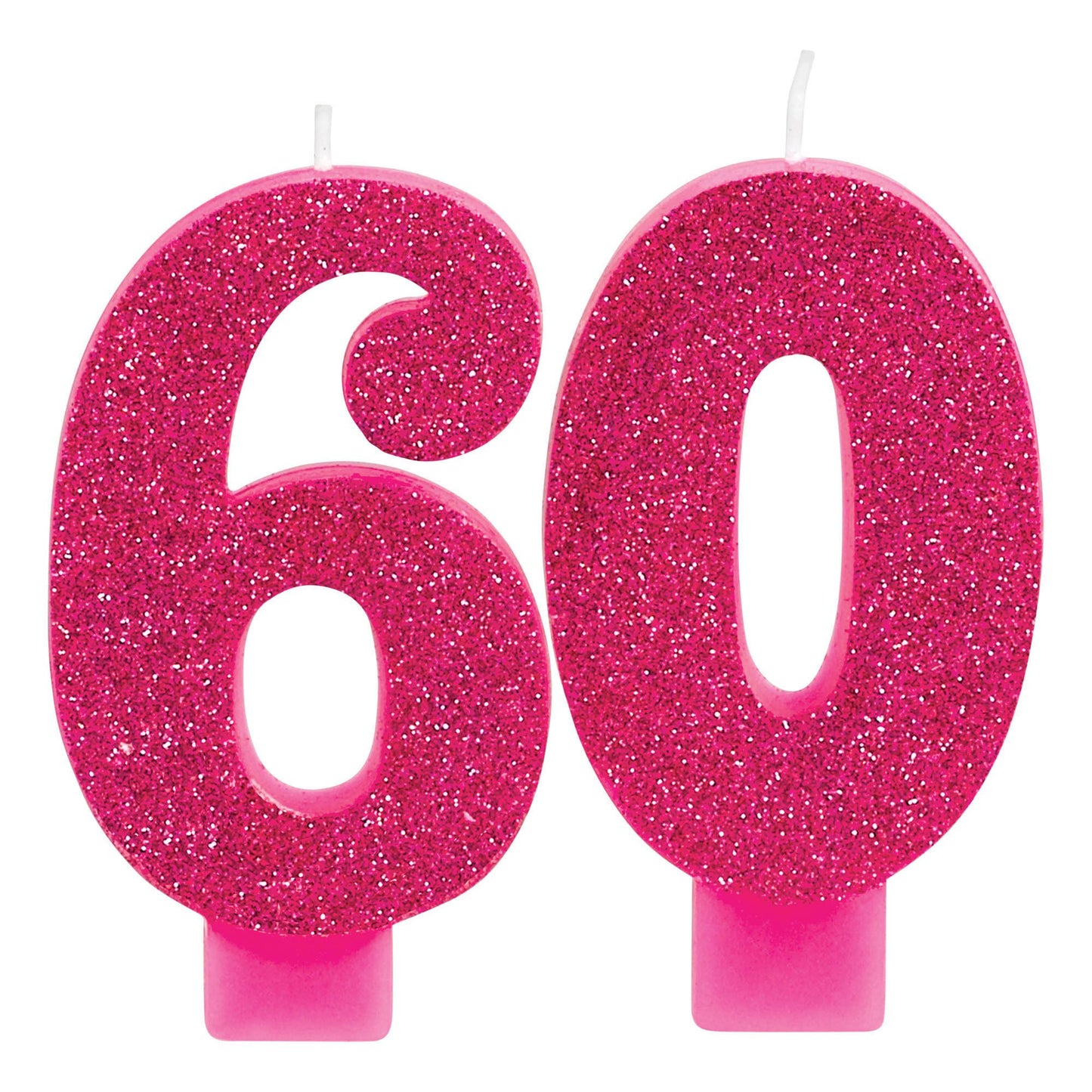 Pink And Gold Milestone 60 Numeral Candles