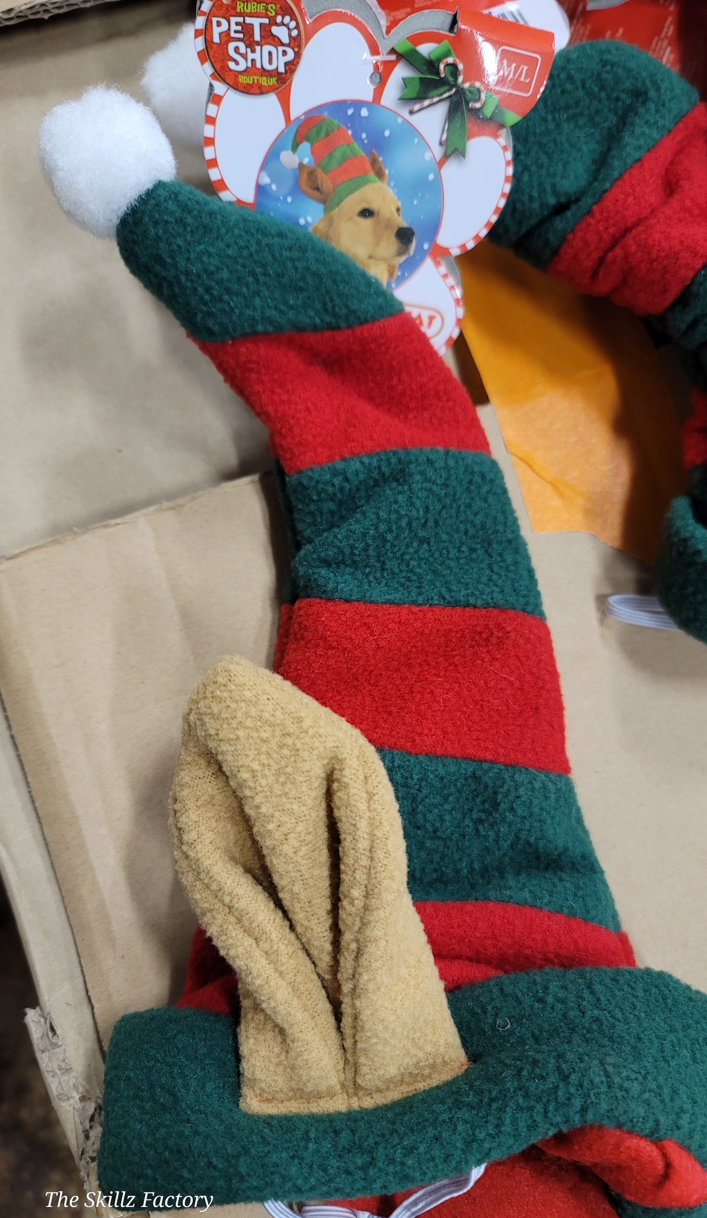 Dog ELF HAT WITH EARS-M/L