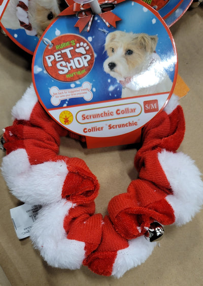 Dog Christmas Scrunchie Collar-S/M