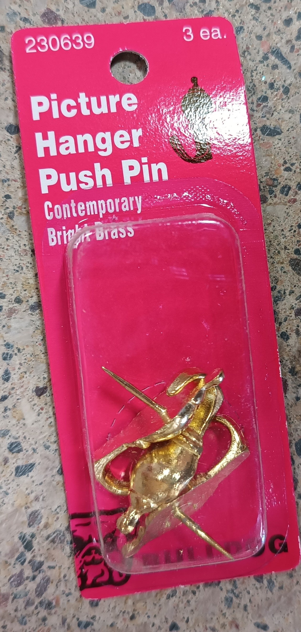 Bulldog Picture Hanger Push Pin