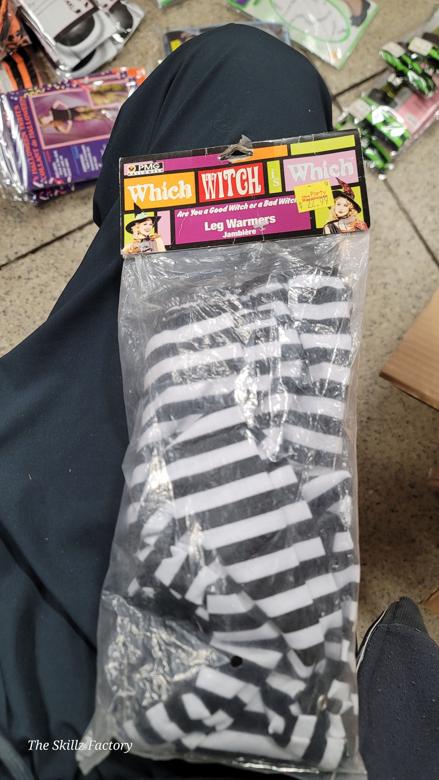 Leg warmer Black and white