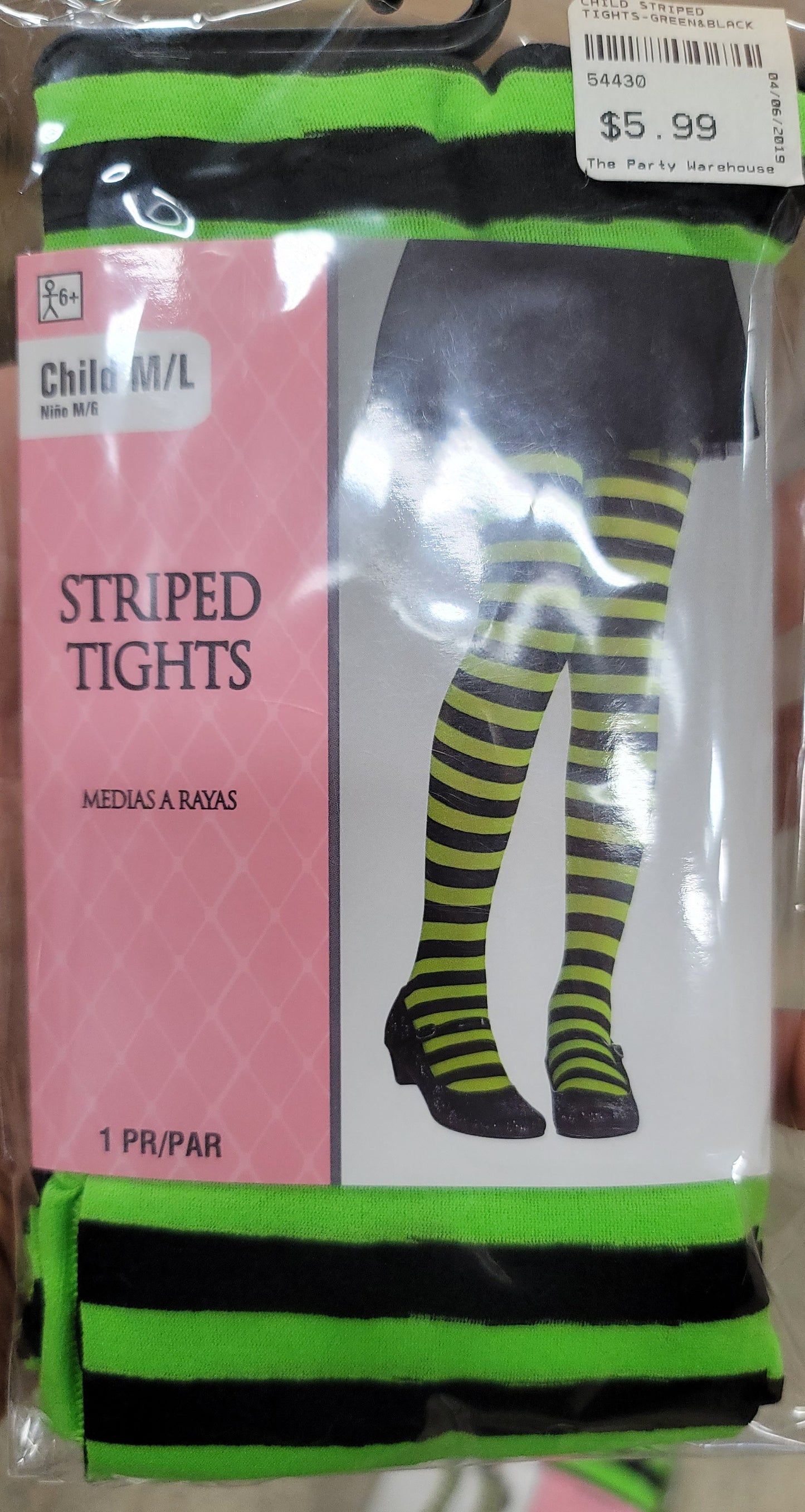 Child striped Tights Black cuts