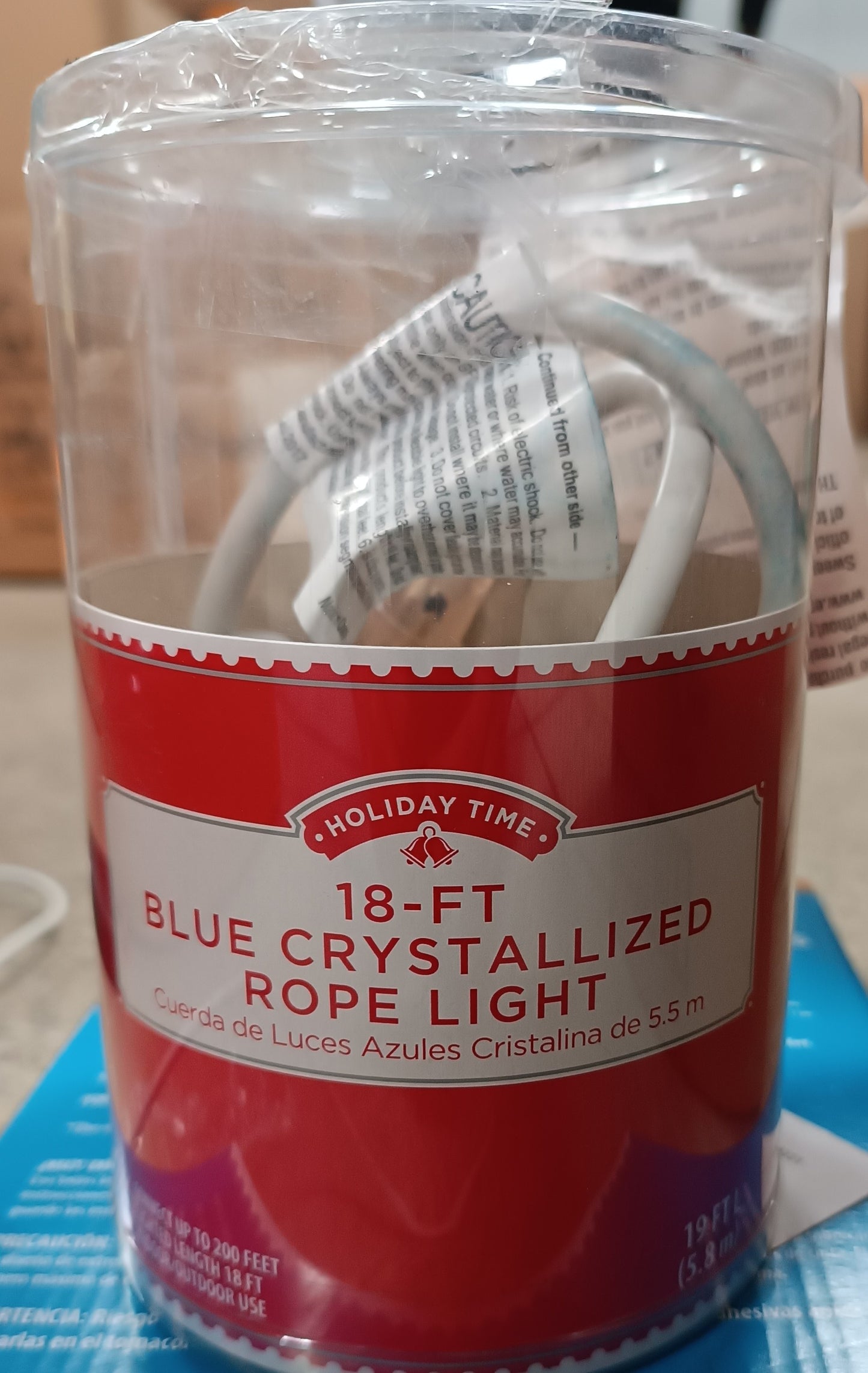 18 ft Blue Crystallized Rope Light