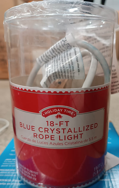 18 ft Blue Crystallized Rope Light