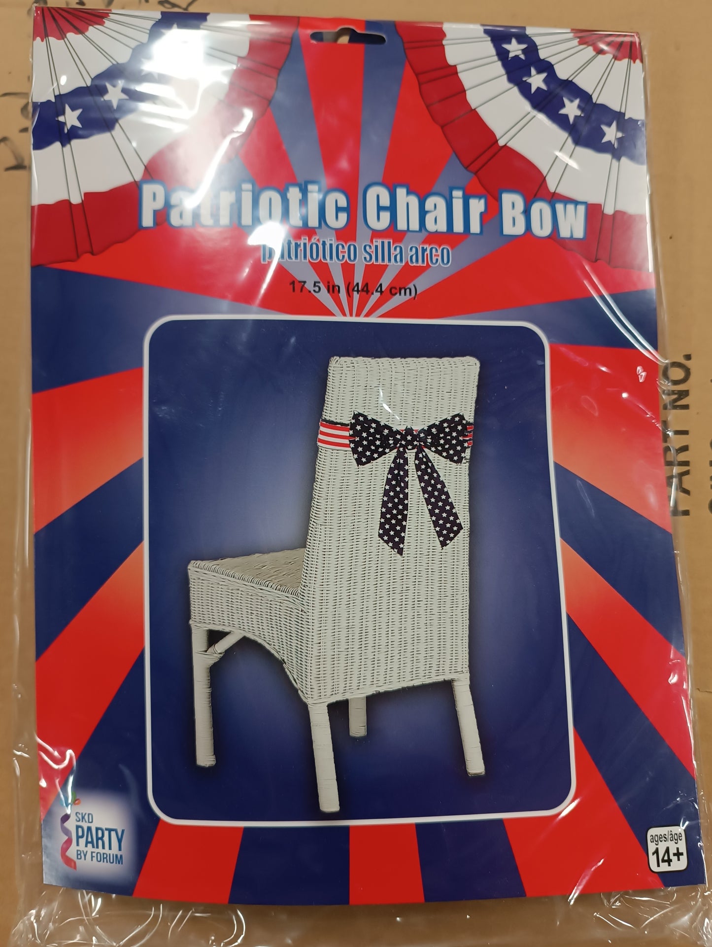 Patriotic Chair Bow 17.5 in