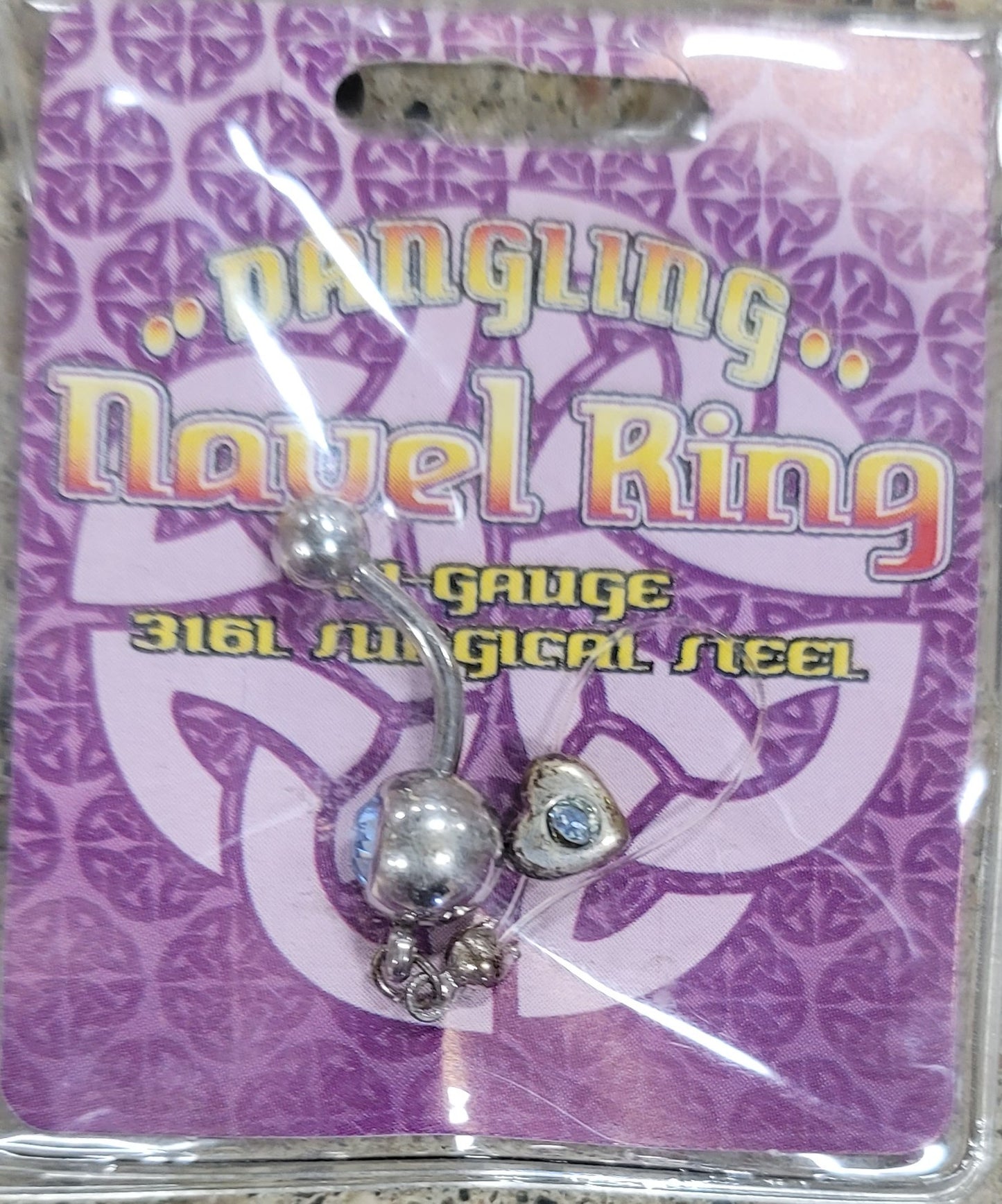 Dangling navel ring