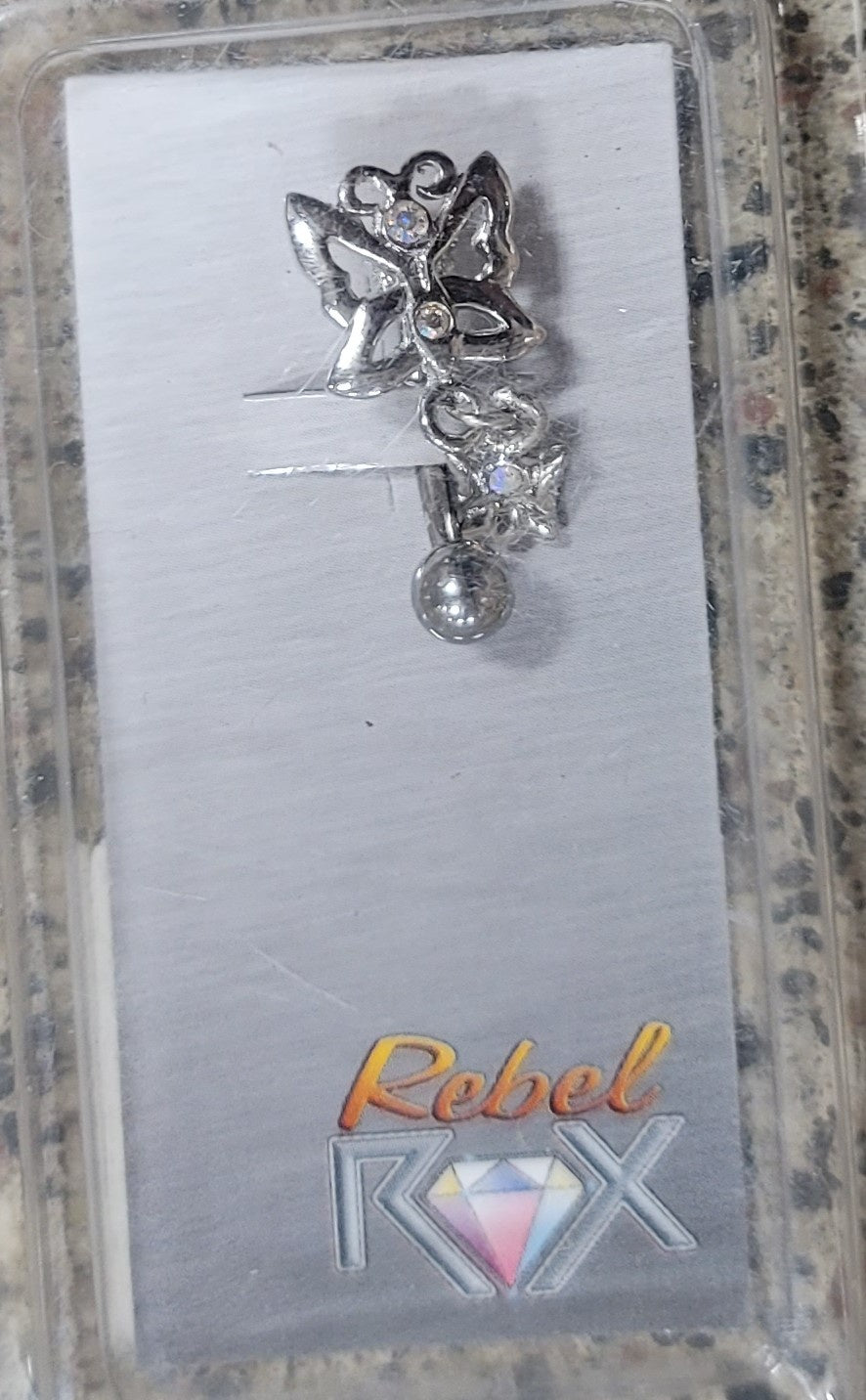 Dangle navel ring 604
