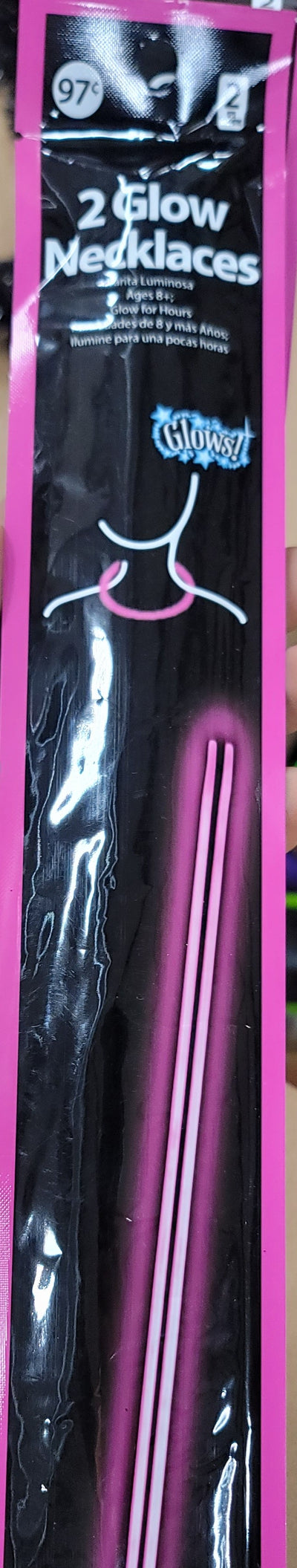 2 glow necklaces (2 light sticks)