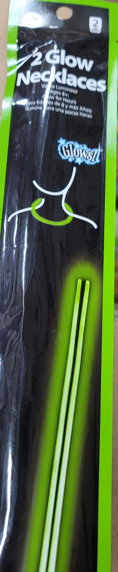 2 glow necklaces