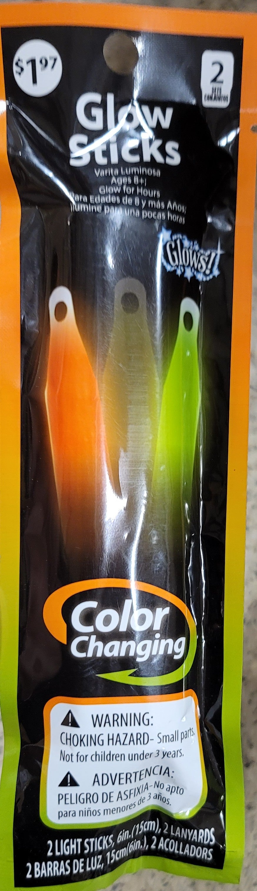 Glow stick color changing