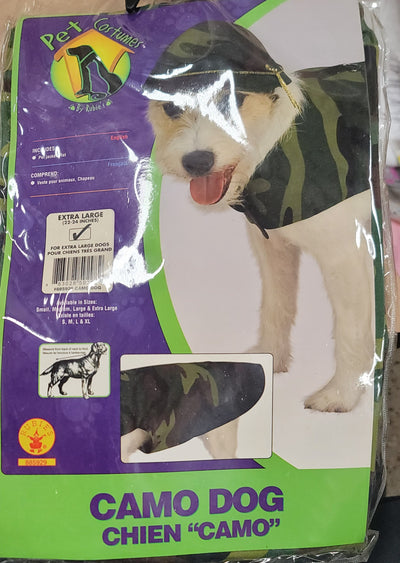 Camo dog Costume extra large 22-24 inches