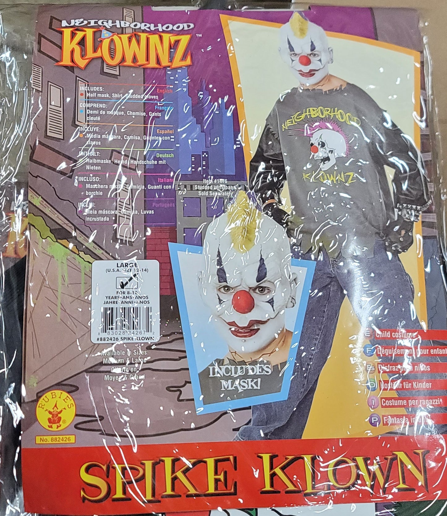 Neighborhood Klownz “Spike Klown” Child Costume – Large (12–14)