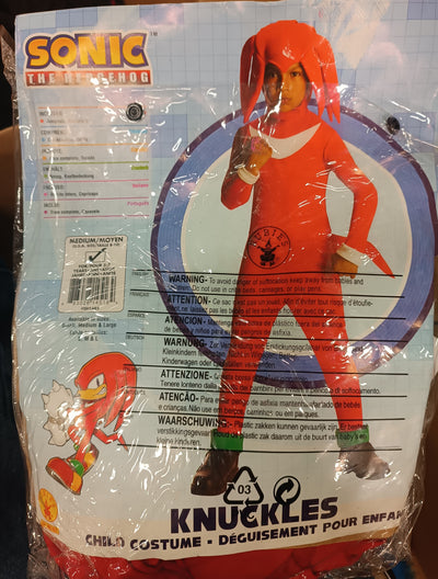 Sonic the Hedgehog Knuckles Child Costume M 5-7