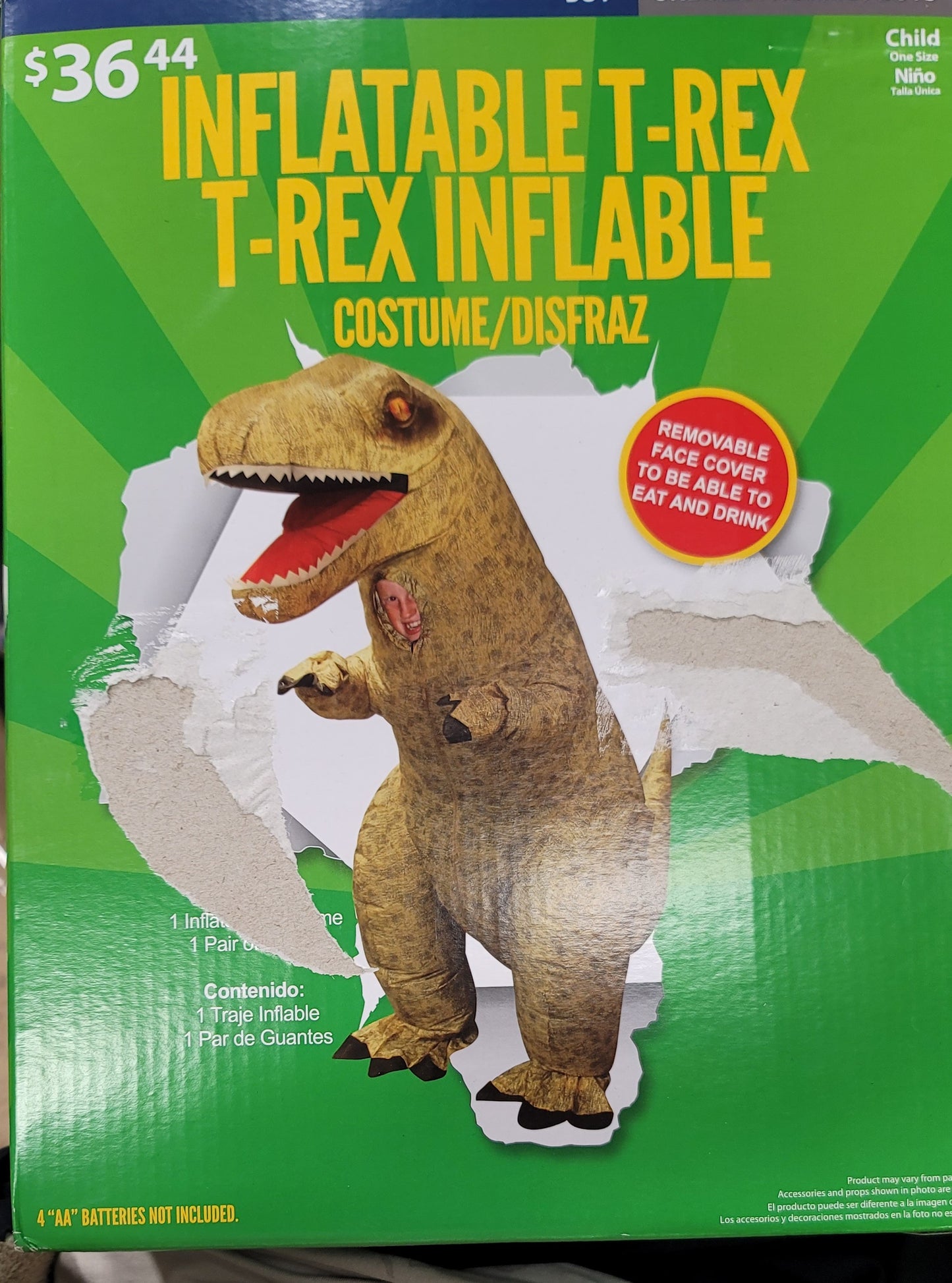 Inflatable t-rex Costume