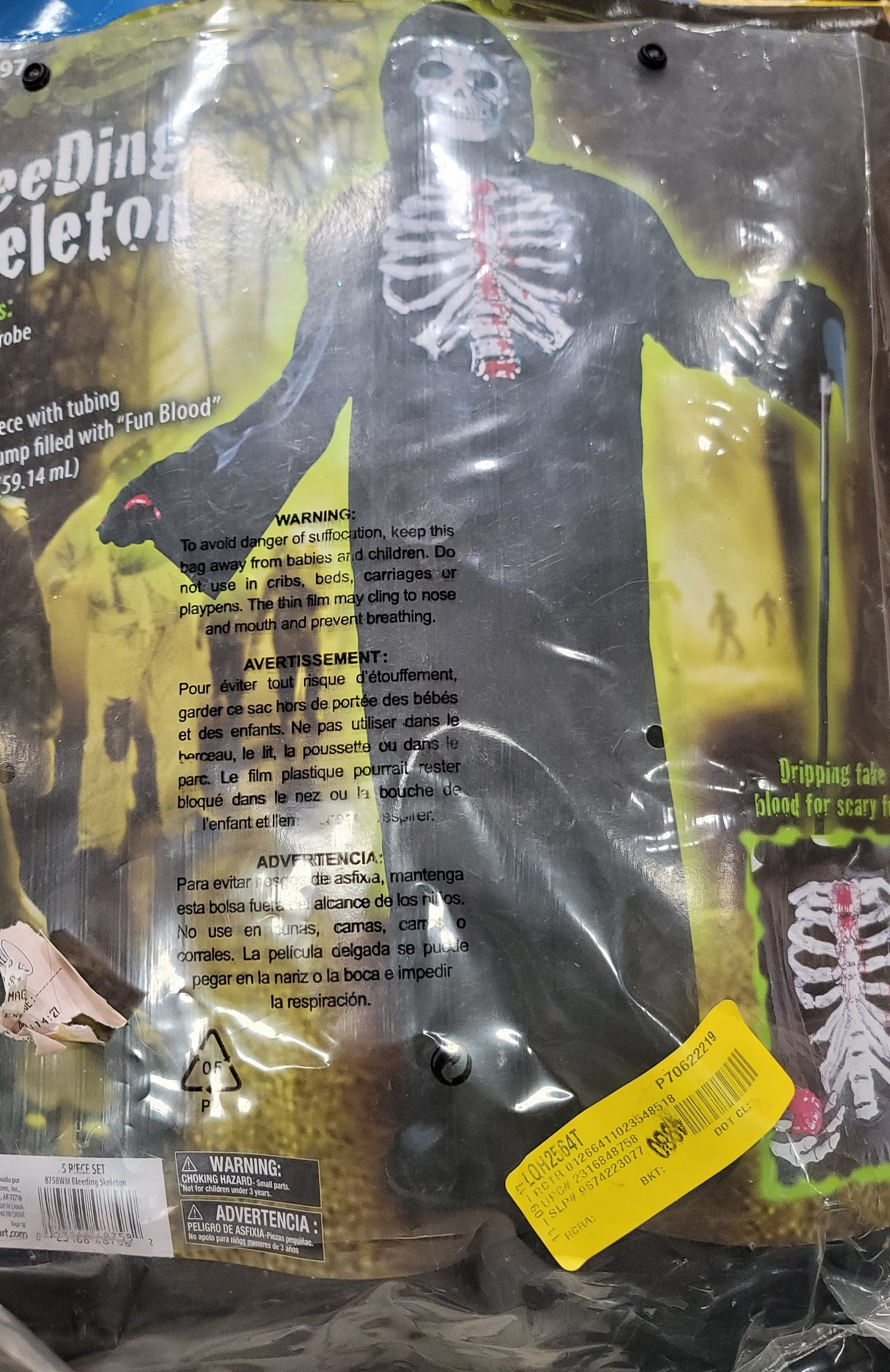 Bleeding skeleton  Costume large 10-12