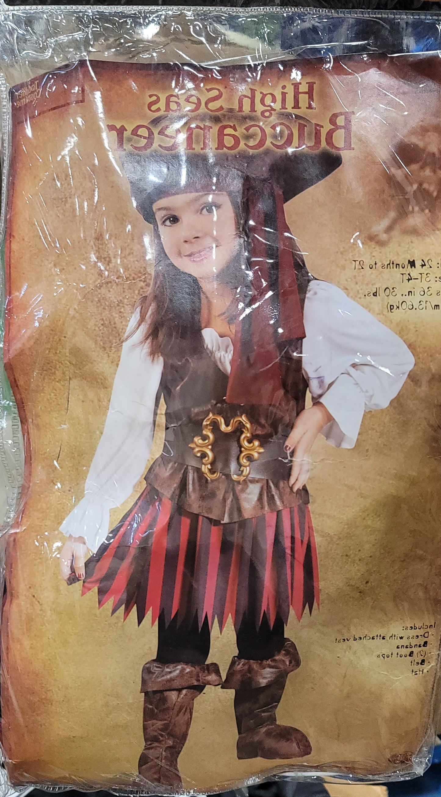 High seas buccaneer toddler Costume large