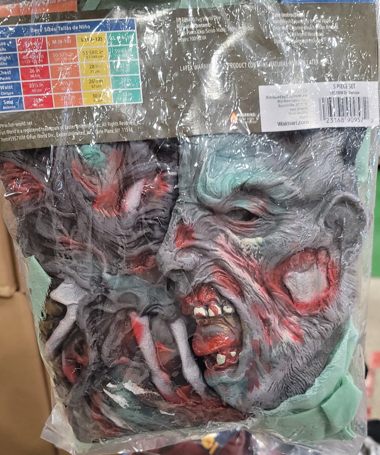 Zombie doctor Costume boy 8-10