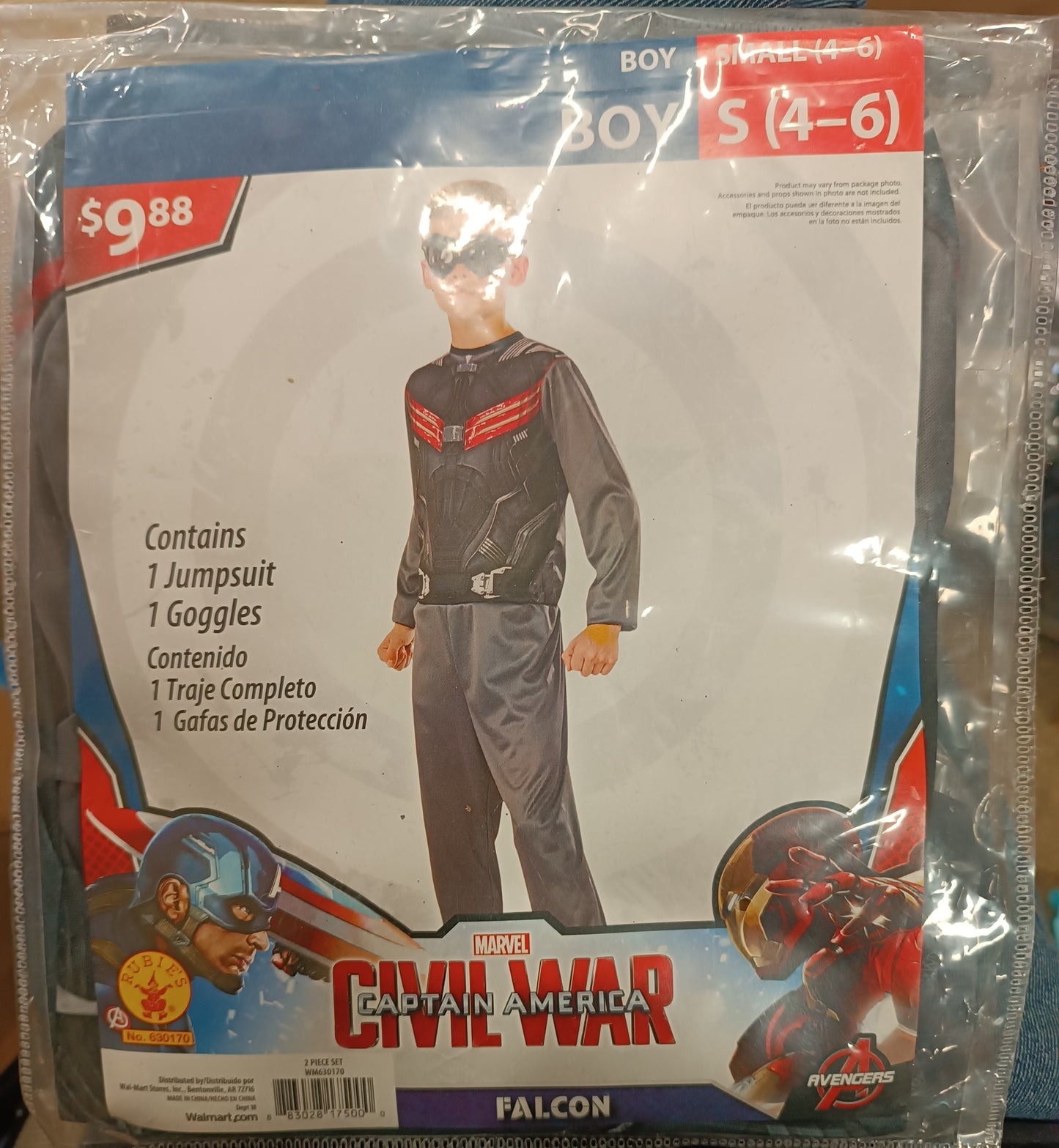Civil War Caption America Falcon Boy S 4-6