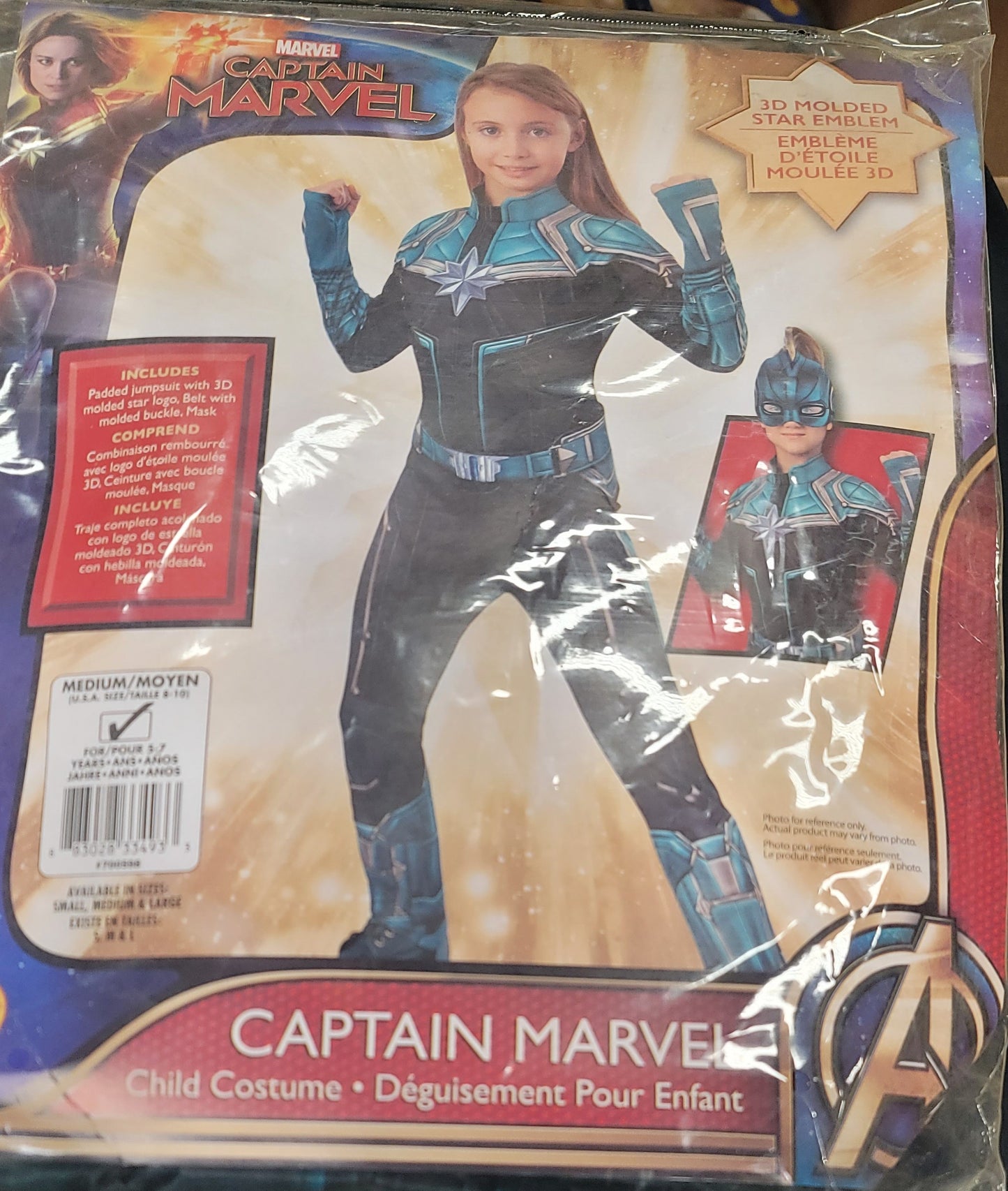 Captain marvel Child Costume medium 8-10