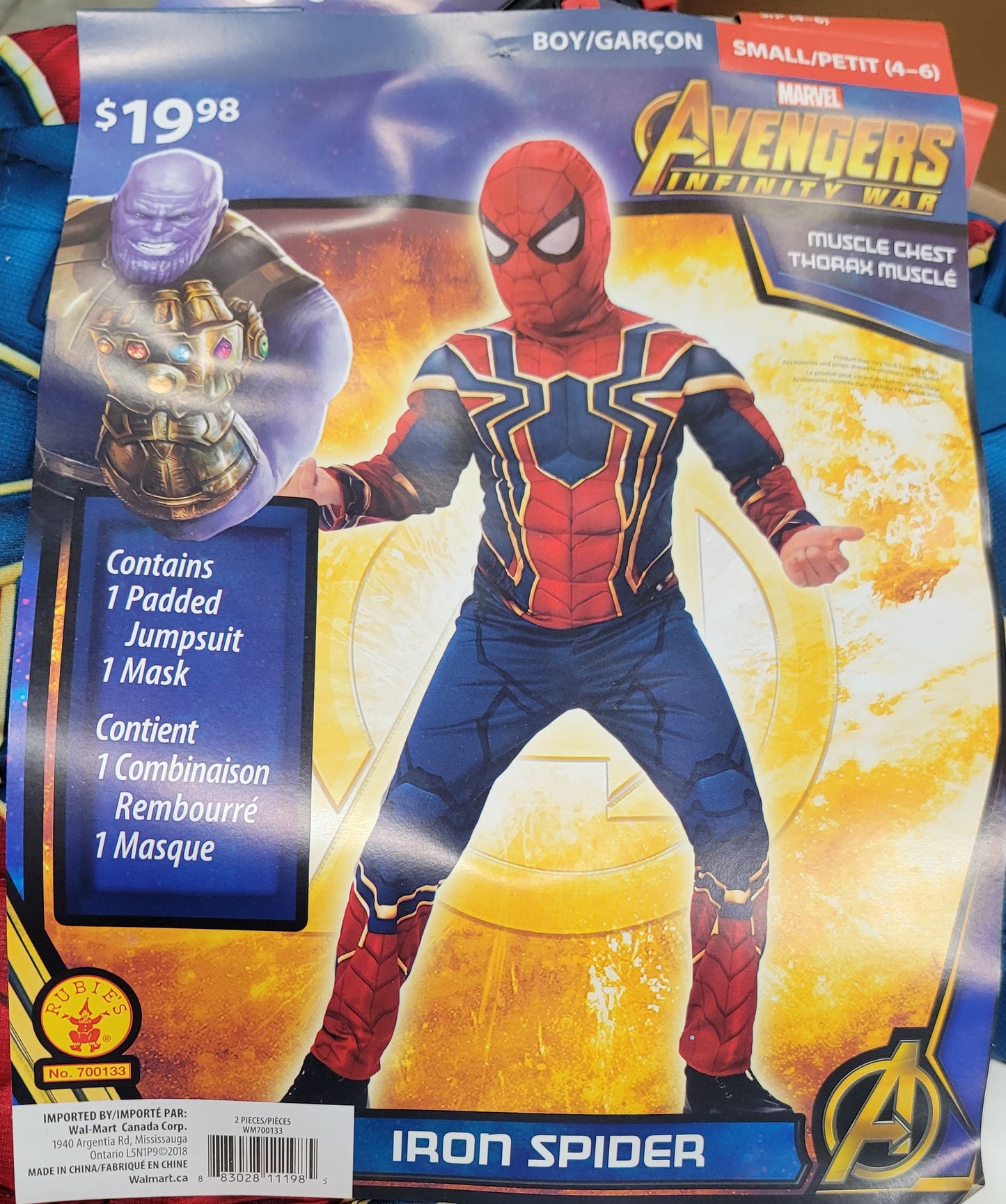 Iron spider boy small 4-6