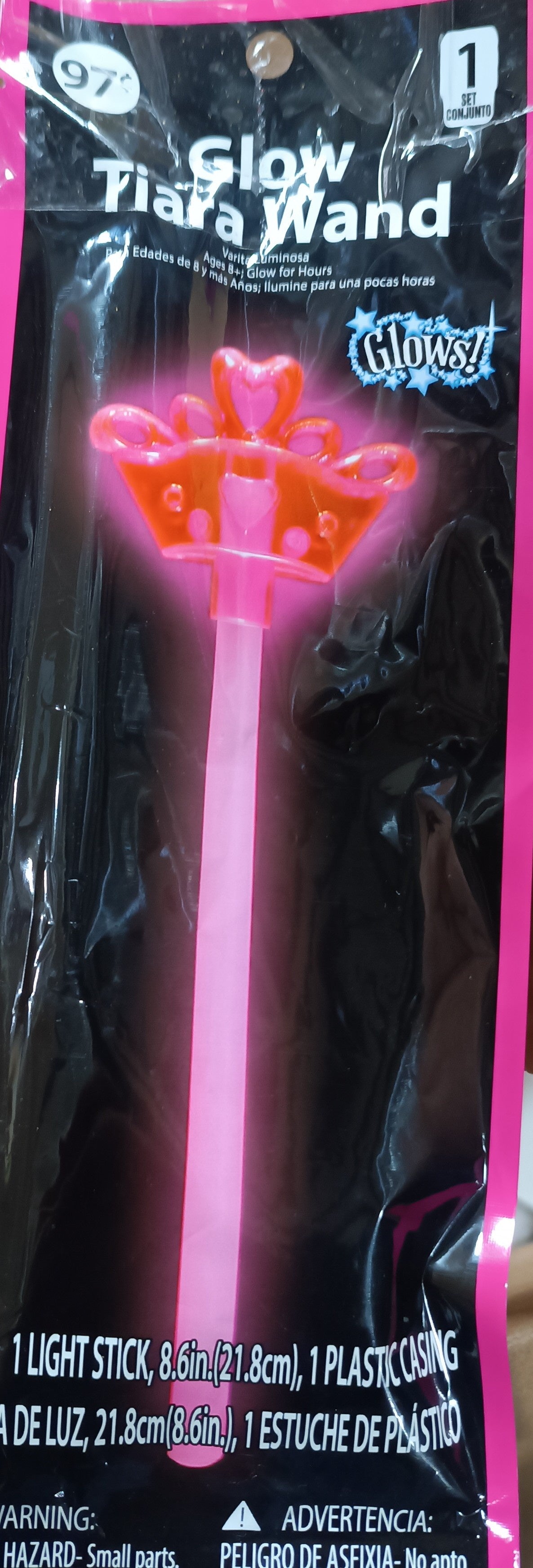Glow Tiara Wand 1 Light Stick