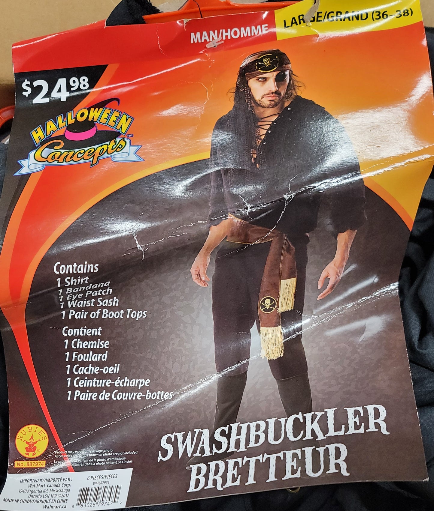 Swashbuckler bretteur man large 36-38