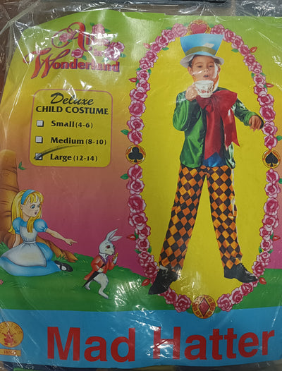 Alice in Wonderland Mad Hatter Child Costume L 12-14