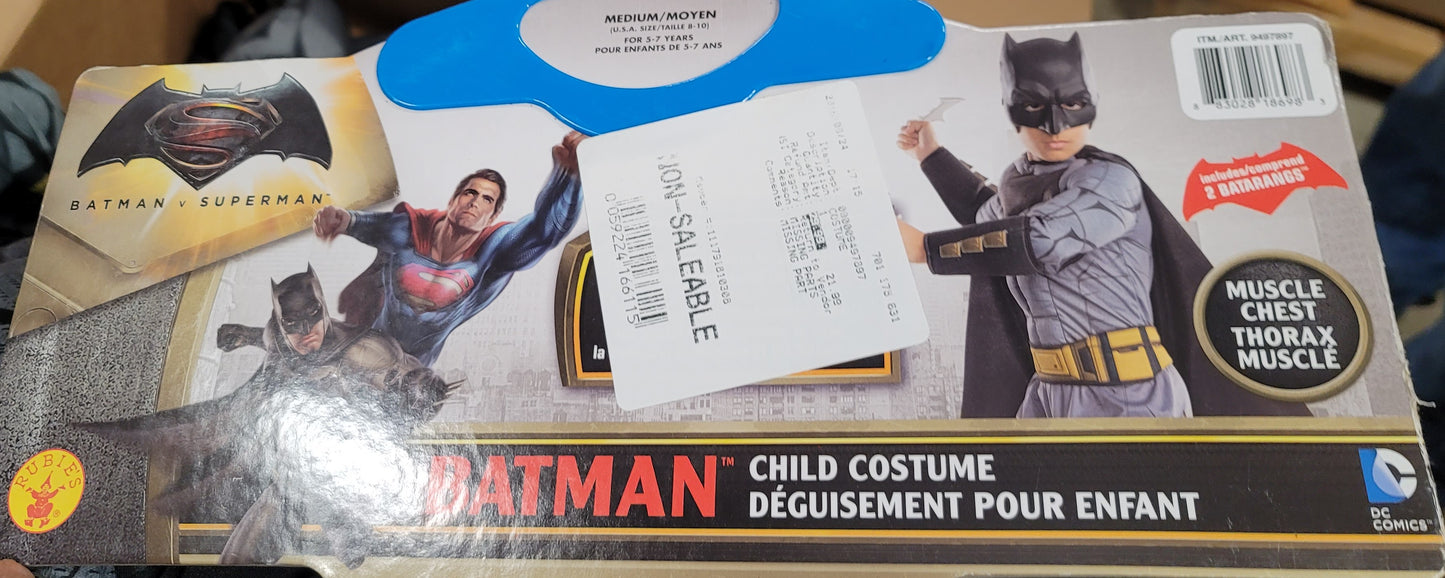 BATMAN Child Costume medium 8-10 (186983)