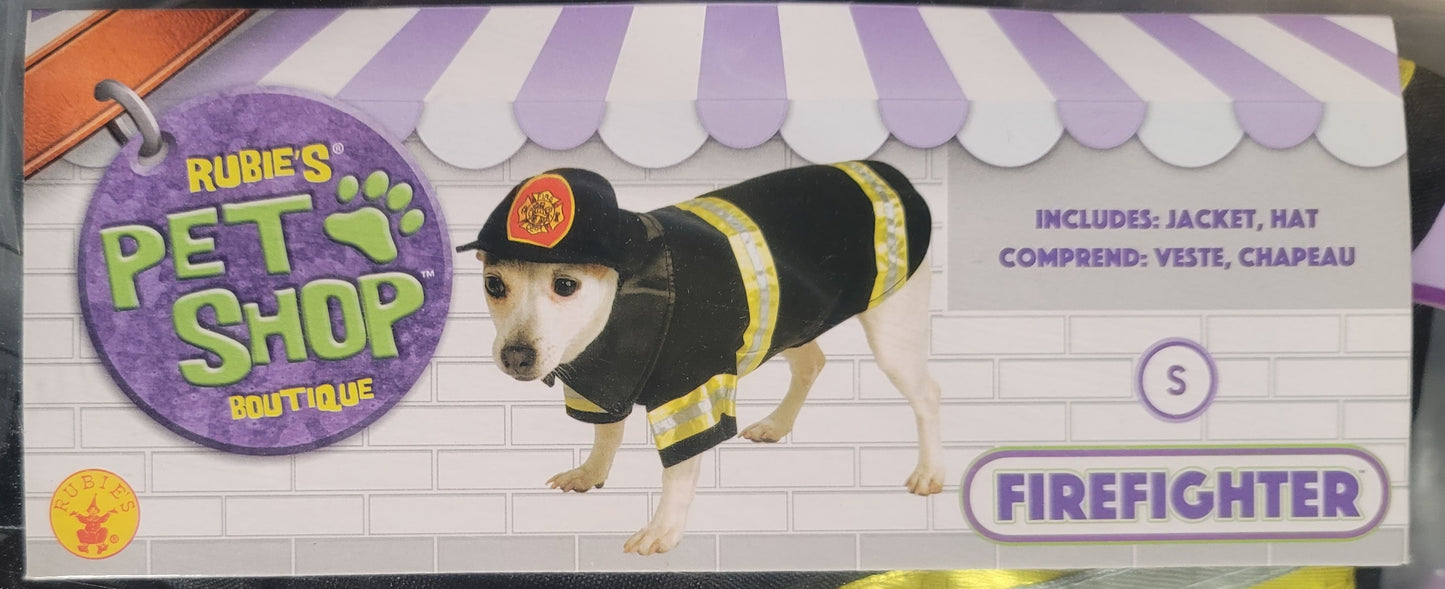 Firefighter Pet Costume small size
