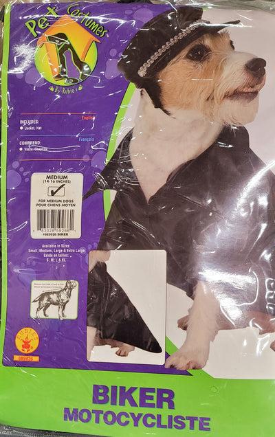 Biker motorcycliste Pet Costume medium 14-16 inches