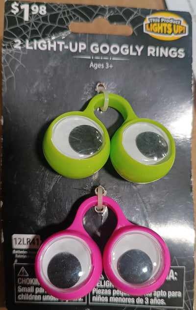 2 Light-Up Googly Rings