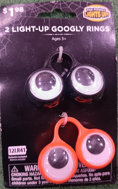 2 Light Up Googly Rings