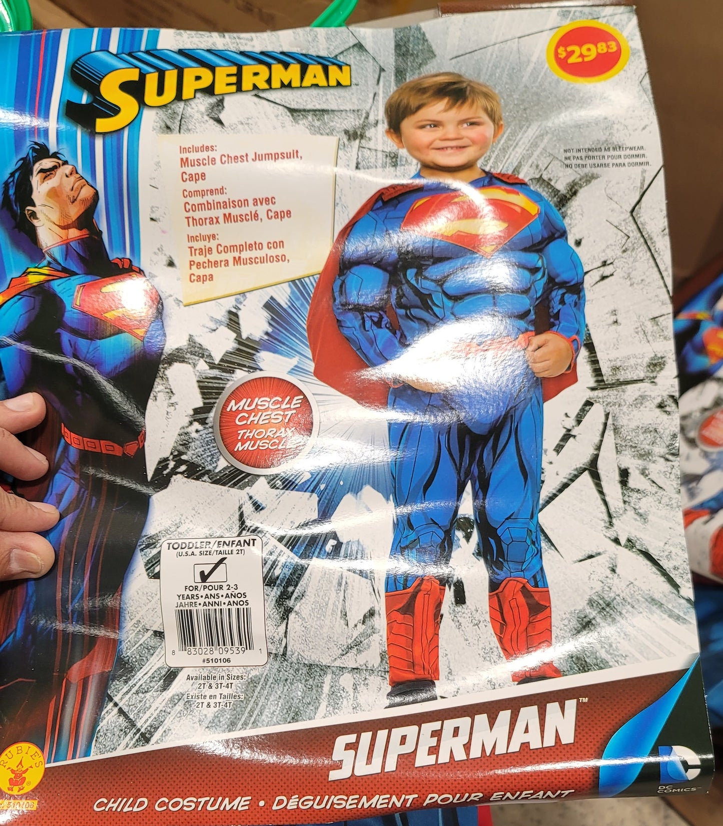 Superman Child Costume toddler 2-3years