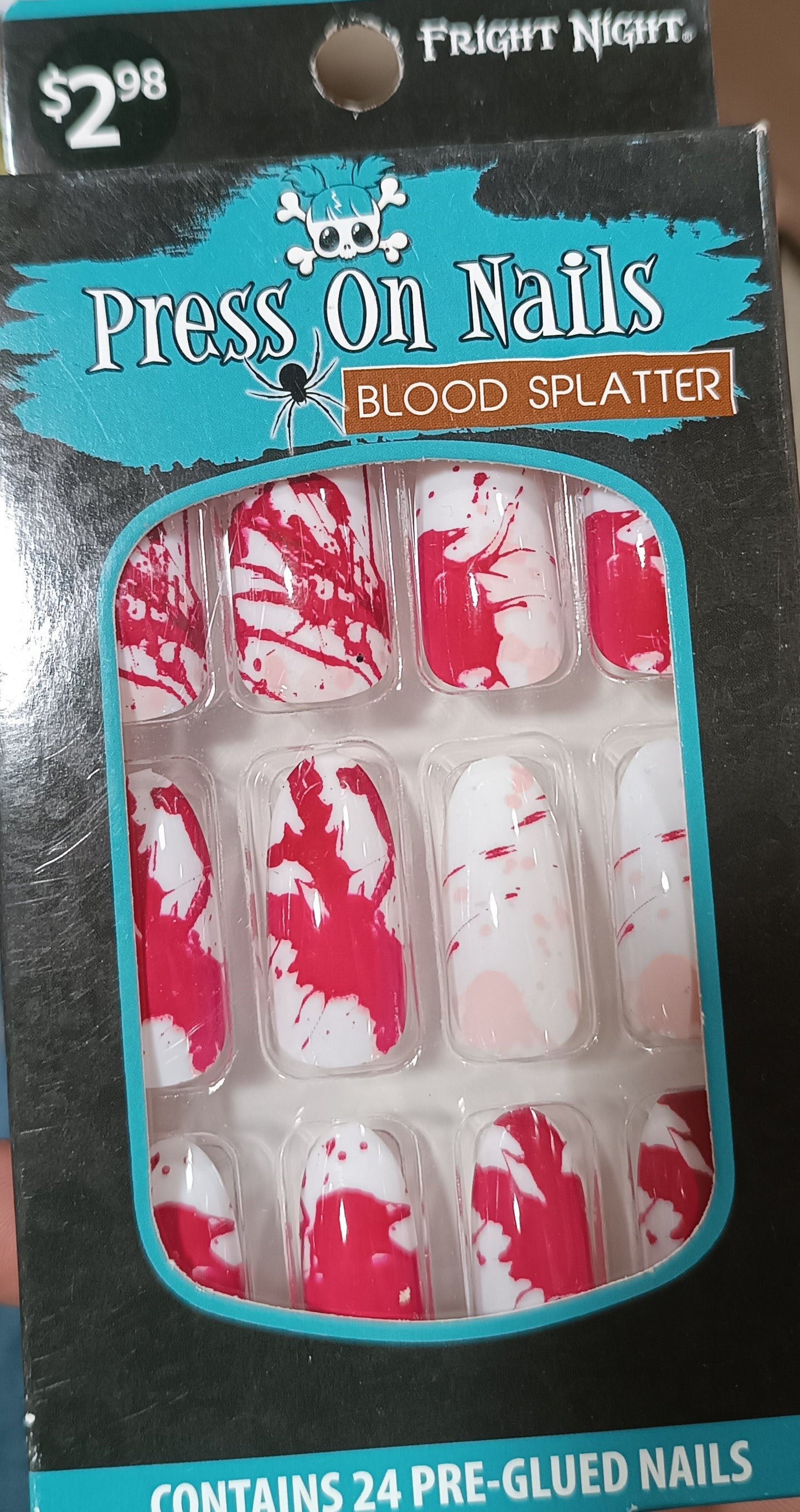 Press On Nails Blood Splatter 24