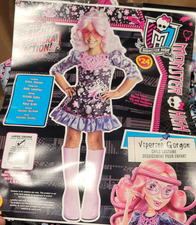 Viperine gorgon Child Costume large 12-14