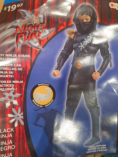 Shadow Ninjas Night fury Black Ninja  Boy M 8-10