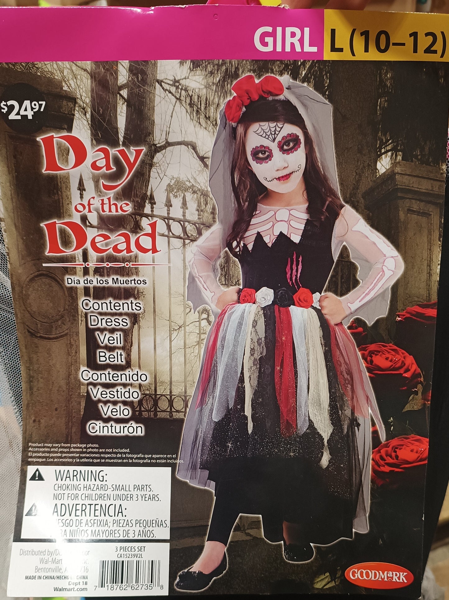 Day of the dead Girl L 10-12