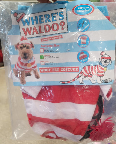 WHERE,S WALDO?PET COSTUME-Medium