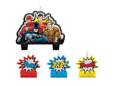 Justice League Birthday Candle Set, 4/Pk
