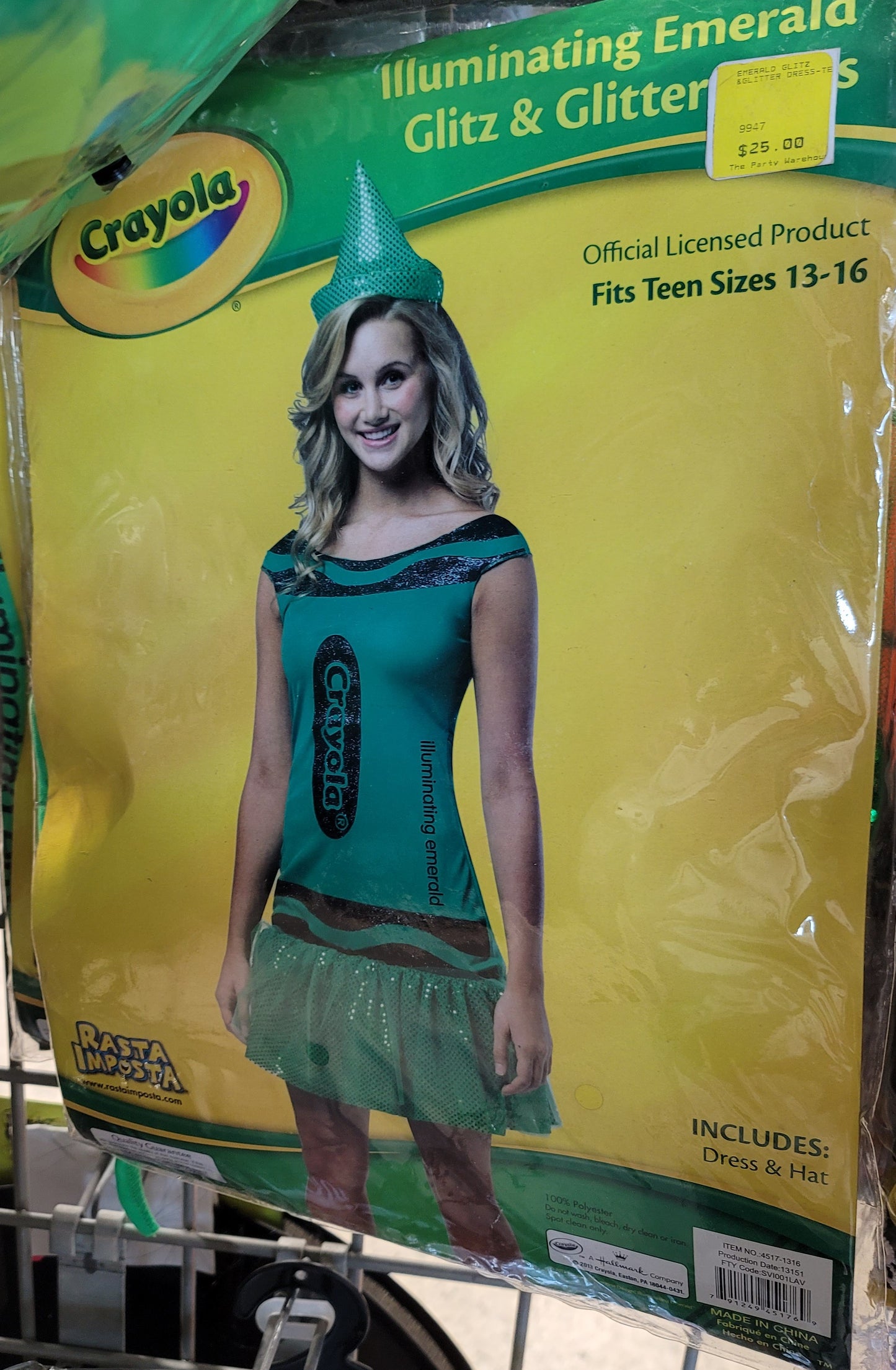 Crayola Illuminating Emerald Glitz & Glitter Dress  13-16