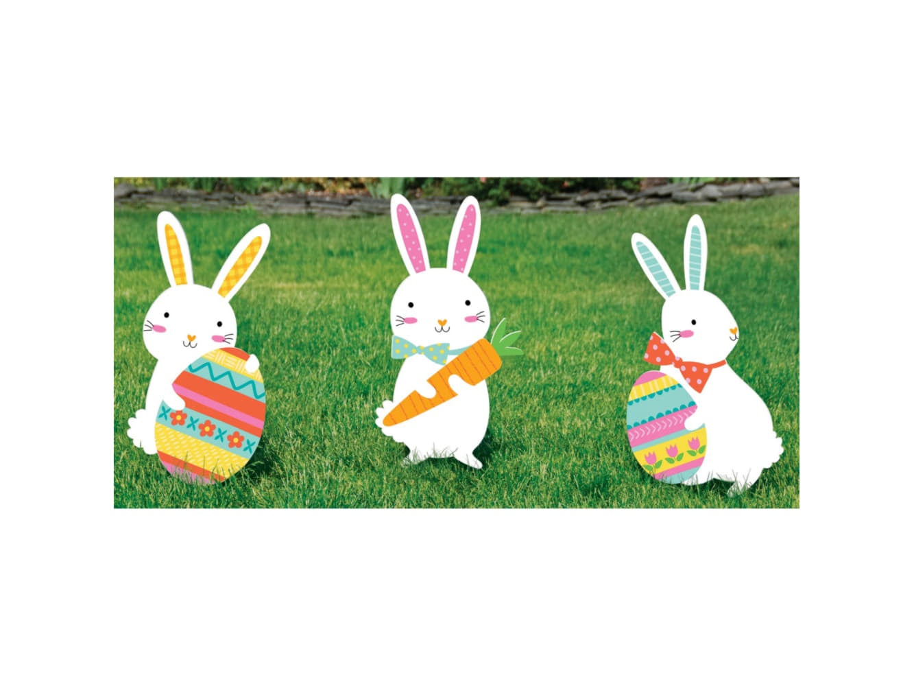 Easter Bunny Yard Signs-3Pcs