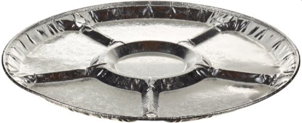 HFA 16" Round Sectional Foil Tray, Each