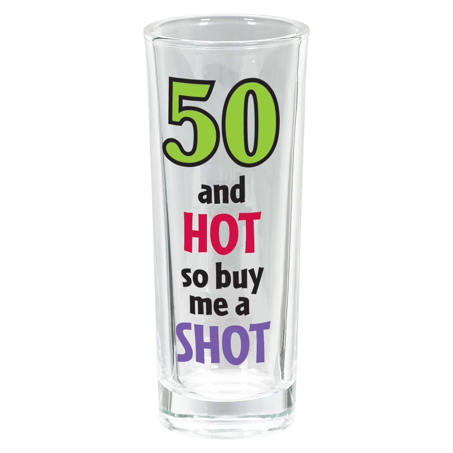 Shot Glass Tall Bday 50