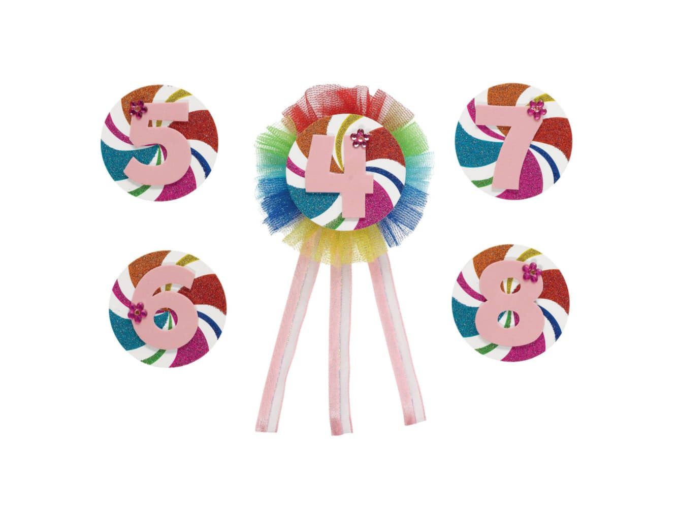 Add-An-Age 4-9 Birthday Girl Award Ribbon