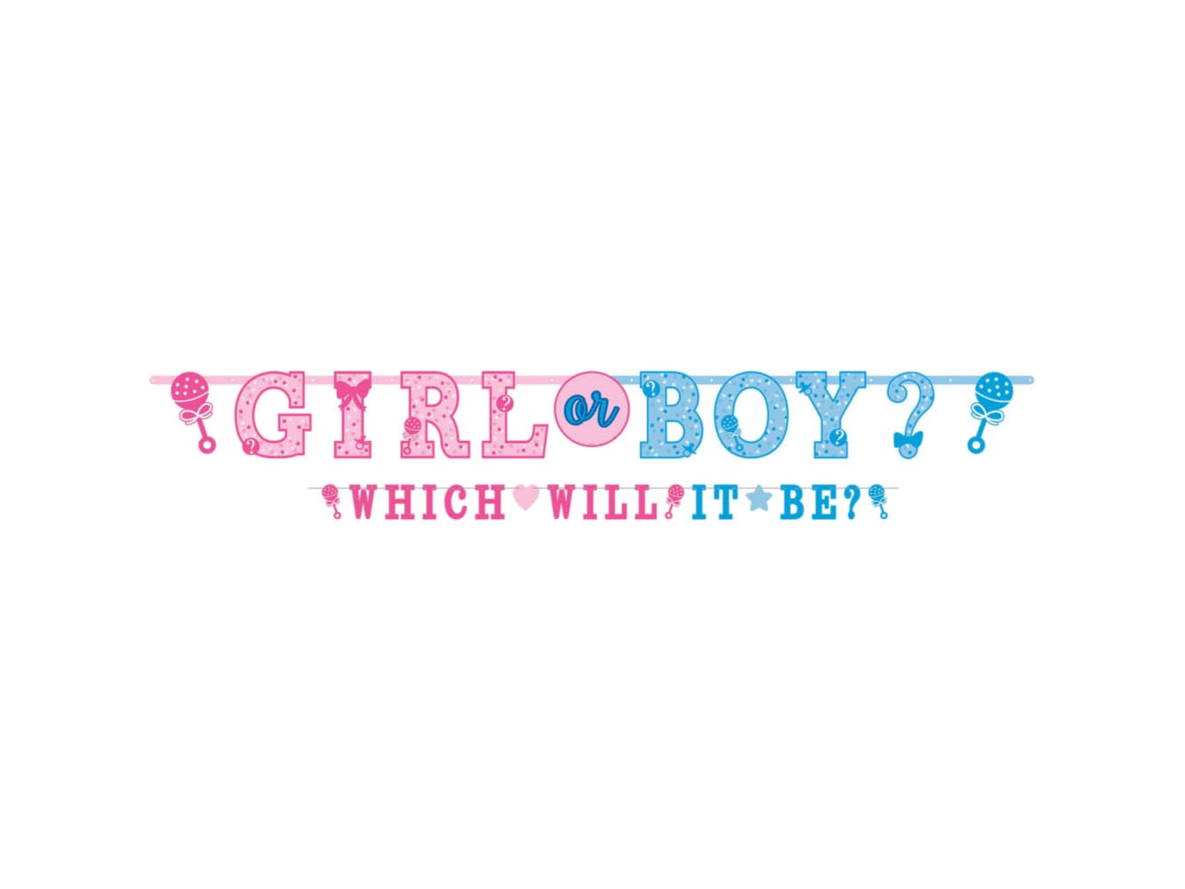 Girl Or Boy? Jumbo Letter Banner Kit